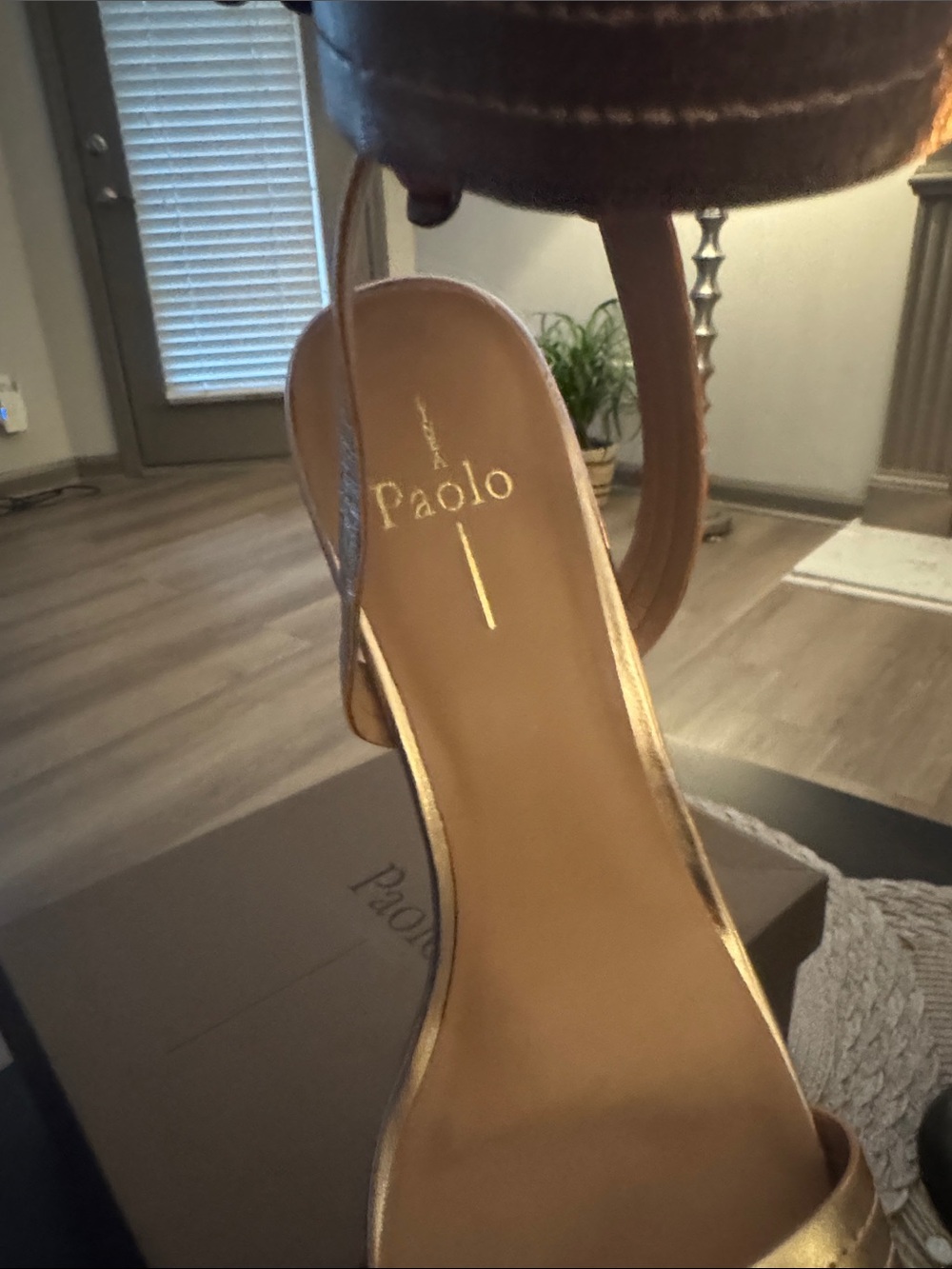 🔥Linea Paolo Block Heel Sandal 10 Ankle Strap Glam Dressy Chic Rose Gold Eden - Picture 8 of 15